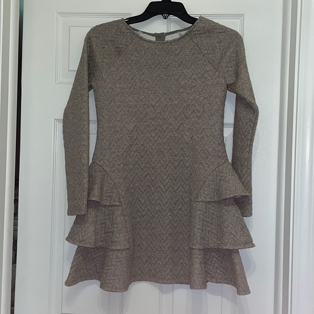 Cat & Jack Gold Glitter Holiday dress